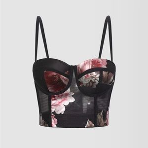 Floral bustier top